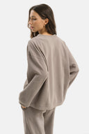 Set - Maglia girocollo e Pantalone Straight Perla