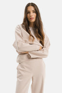 Set - Maglia girocollo e Pantalone Straight Panna