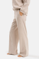 Set - Maglia girocollo e Pantalone Straight Panna