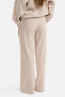 Set - Maglia girocollo e Pantalone Straight Panna