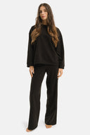 Set - Maglia girocollo e Pantalone Straight Nero