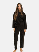 Set - Maglia girocollo e Pantalone Baggy Nero