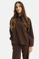 Set - Maglia girocollo e Pantalone Straight Caffé