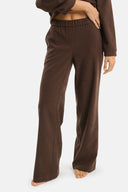 Set - Maglia girocollo e Pantalone Straight Caffé