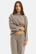 Set - Maglia girocollo e Pantalone Baggy Perla