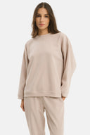 Set - Maglia girocollo e Pantalone Baggy Panna