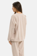 Set - Maglia girocollo e Pantalone Baggy Panna