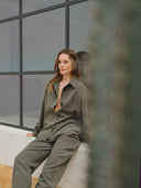 Set - Camicia oversize e Pantalone Baggy verde militare