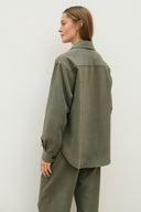 Set - Camicia oversize e Pantalone Baggy verde militare
