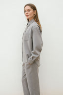 Set - Camicia oversize e Pantalone Baggy Grigio Perla