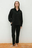 Set - Camicia oversize e Pantalone Baggy Nero