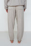 Pantalone jogger beige melange