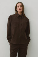 Set - Camicia oversize e Pantalone baggy Caffè