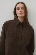 Camicia oversize Caffè