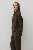 Set - Camicia oversize e Pantalone baggy Caffè