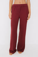 Pantalone Straight leg burgundy