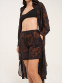 Shorts Marrone e Nero
